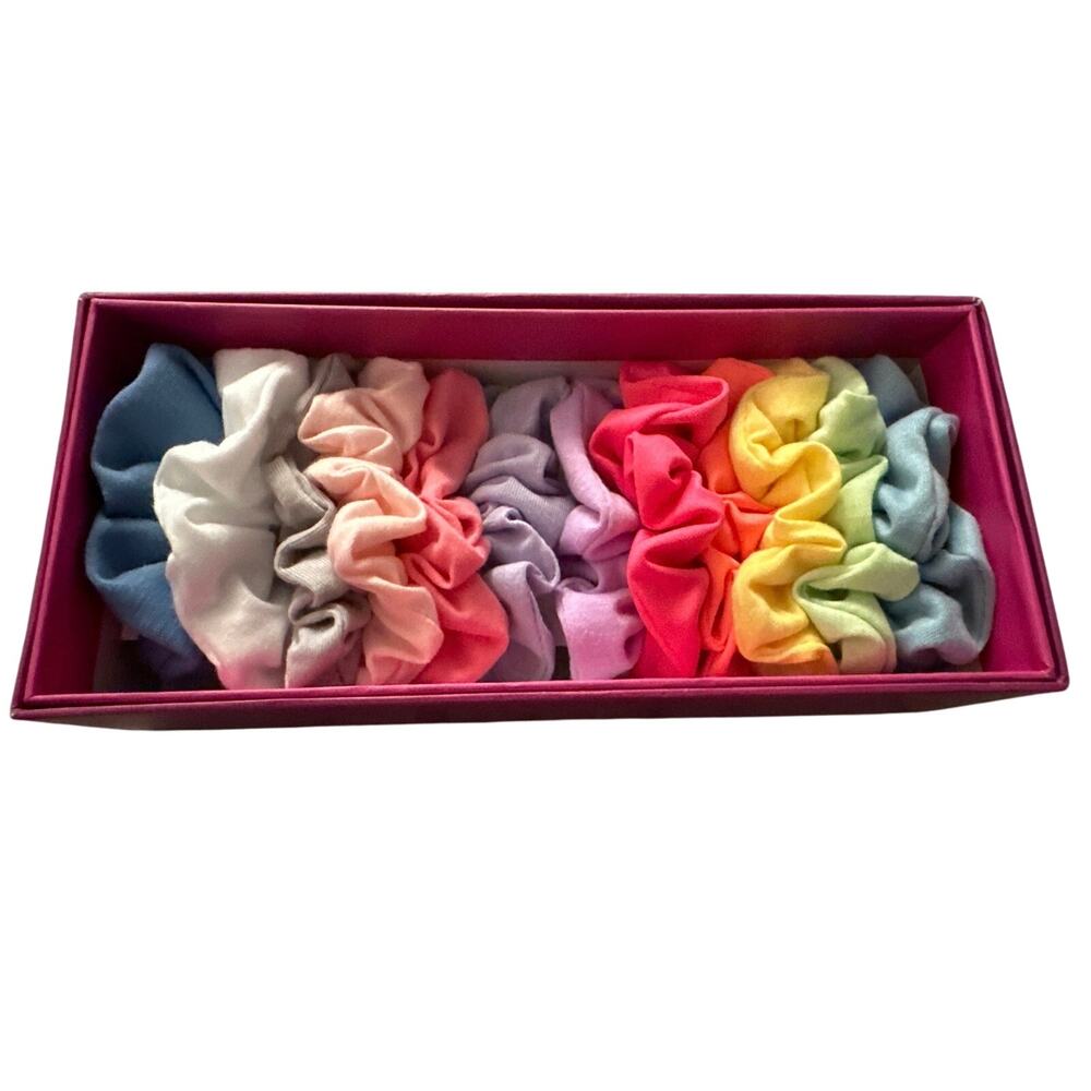 12 Brand New Scrunchies Rainbow Set in Be Merry Be Bright Be You Christmas Box